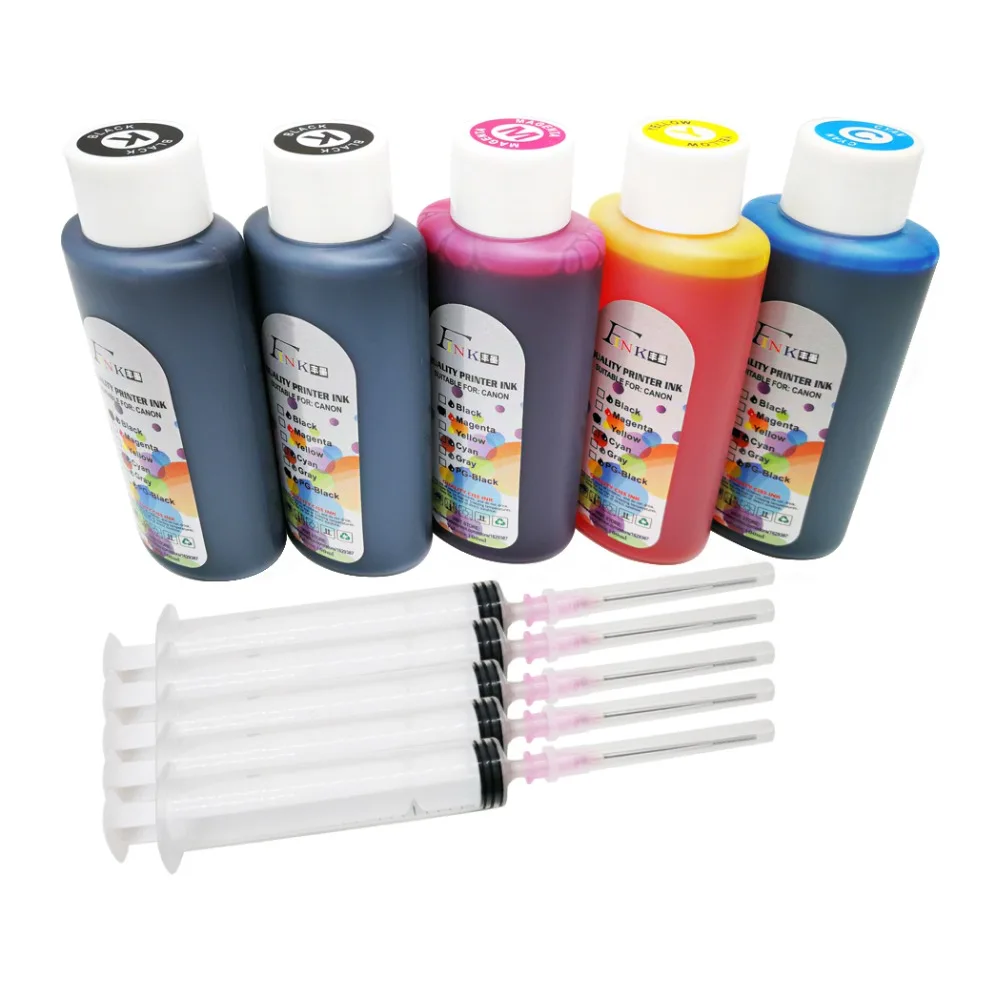 5x100 мл краситель чернила для канона PIXMA MG5250 MG5350 MG6250 MG5150 IP4850 IP4950 MX895 MX885 IX6550 MX715 принтер PGBK BK C M Y 5 чернил