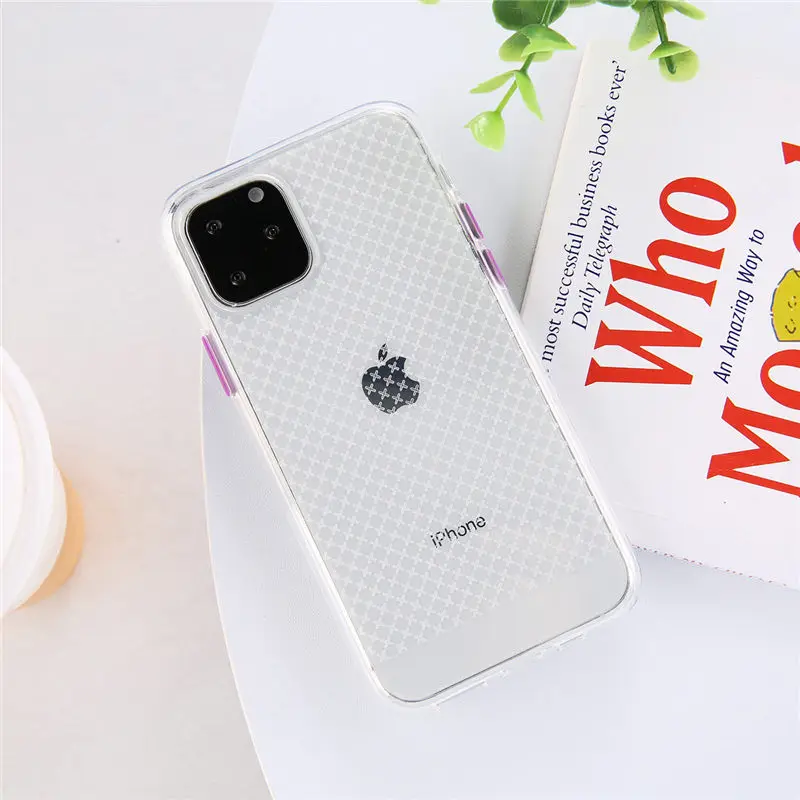Lovebay для iPhone 11 чехол прозрачный контрастный цвет для iPhone 7 8 6 6s Plus X XR XS Max 11 Pro силиконовый чехол для телефона мягкий чехол - Цвет: 8550PR