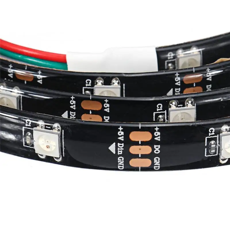 DC5-24V WS2812 SP501E 180 режимов USB Водонепроницаемый 1 м 2 м WiFi смарт IP65 RGB Светодиодные полосы света поддержка дистанционного Alexa Google Assistant