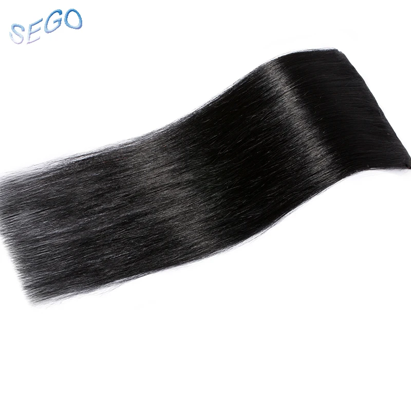 SEGO 1"-22" 40 г прямые человеческие волосы для наращивания на заколках, двойные нарисованные человеческие волосы на заколках для наращивания, 4 шт./с