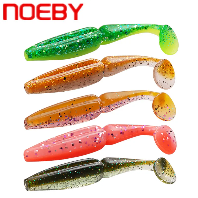 Приманка для рыбалки NOEBY 6 шт. 80 мм/3,5 г Мягкая силиконовая приманка Para Pesca Isca искусственная Peche Leurre Souple рыболовные снасти воблеры