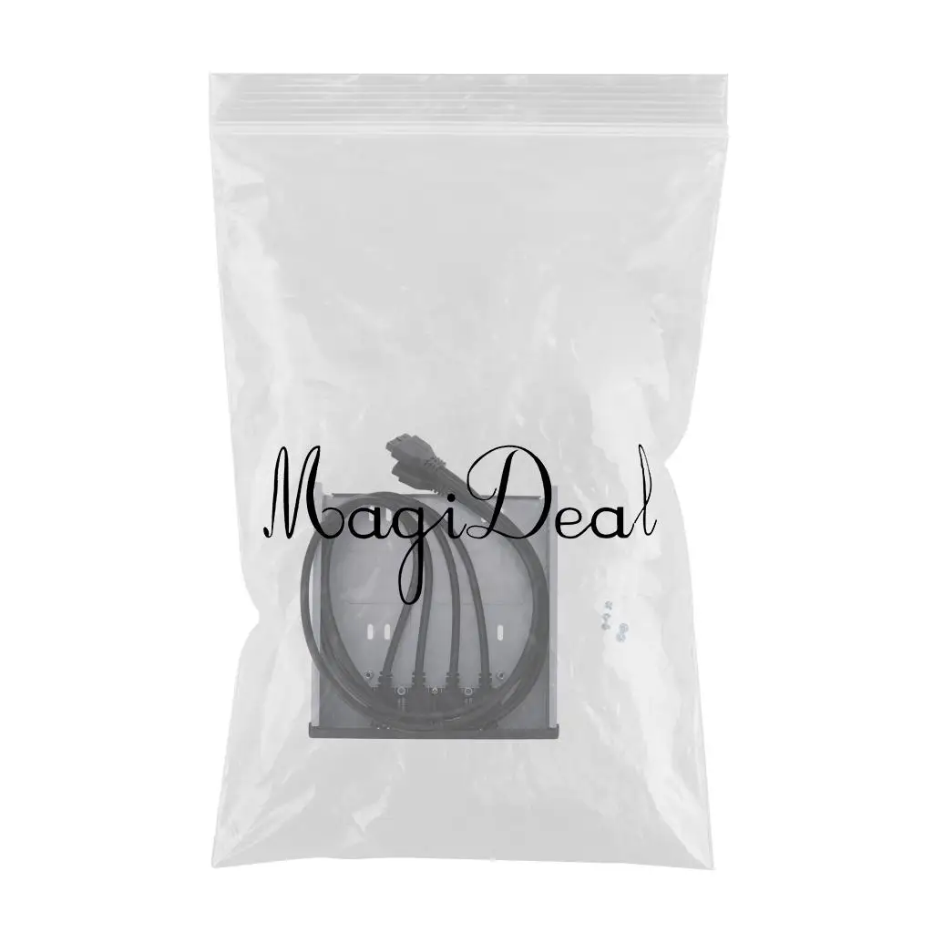 Optical Drive Bay 4 Ports USB 3.0 Hub Adapter with 20 Pin USB Header Cable, for Desktop PC Computer Accessory Kit, Metal