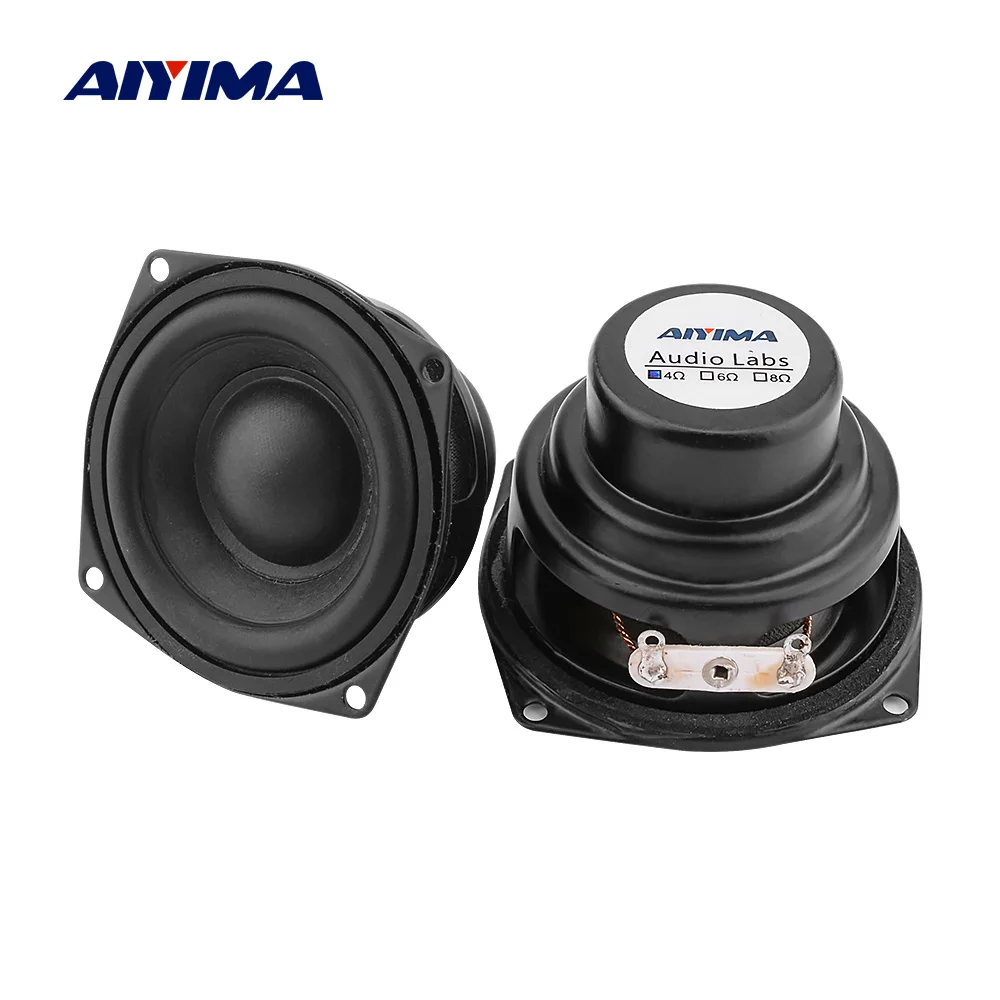 AIYIMA 2 шт. 2-дюймовый Портативный Аудио полнодиапазонные динамики драйвер 4 Ом 10 вт DIY bluetooth-динамик на рабочий стол домашний кинотеатр громкий динамик