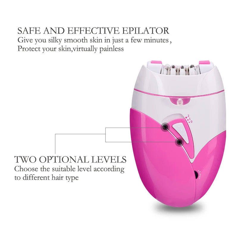 Electric Shaver Hair Removal Epilator USB Rechargeable Women Whole Body Painless Depilat