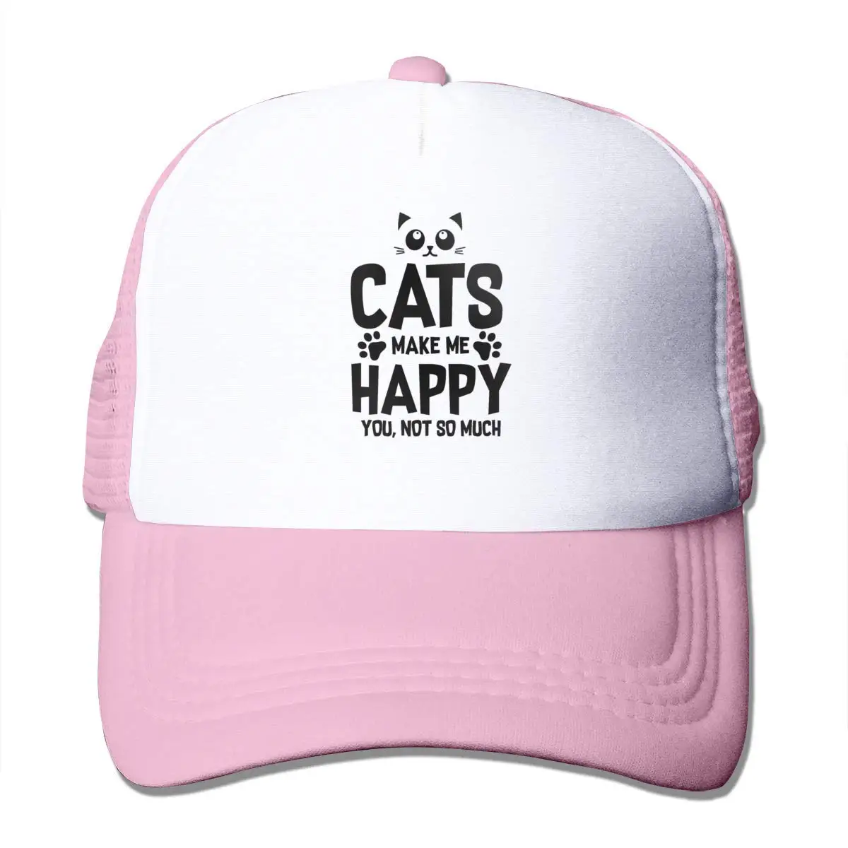 Кошки делают меня счастливым Вы не так много сетки бейсболки в стиле водителя грузовика шапки розовый