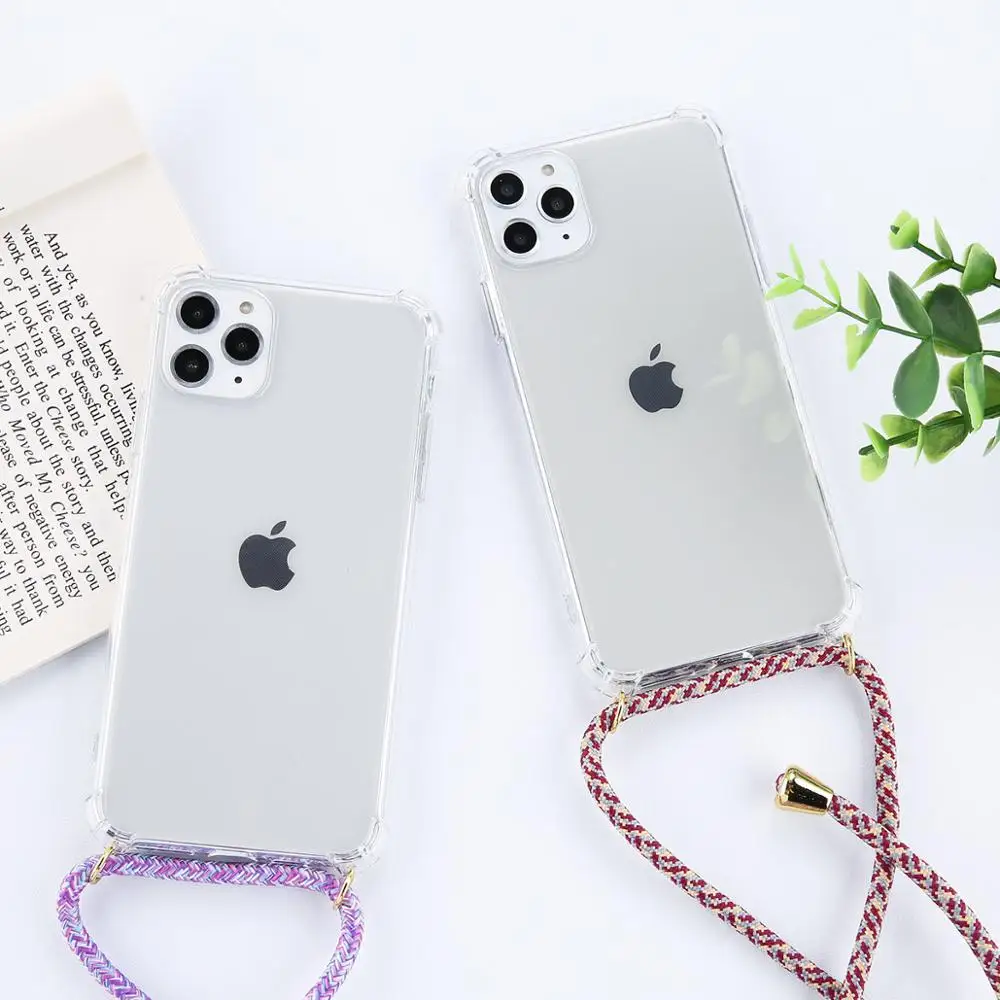 Разноцветный чехол для переноски с ремешком для iPhone 7, 6 S, 8 plus, чехол для телефона с ремешком через плечо, длинная цепочка для iPhone 6, 6 S, 7 plus, чехол с шнуром