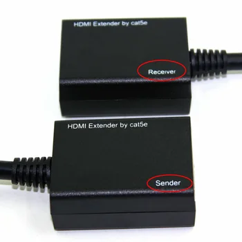 

Hot HDMI Over RJ45 CAT5e CAT6 LAN Ethernet Balun Extender Repeater Up To 100ft 1080P HDMI Extender New