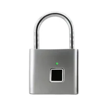 Сплав безопасности Keyless USB Перезаряжаемый дверной замок отпечаток пальца умный замок Быстрый разблокировка цинковый сплав металлический саморазвивающийся чип