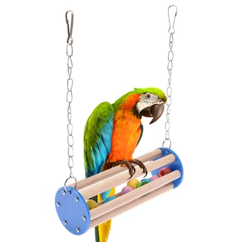 

Bird Swing Toys Parakeet Perches Hanging Cage Toy for Conures Parrots Parakeets Cockatiels Macaws Finches Bird Hanging Toys