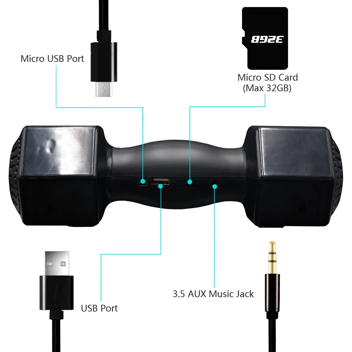 HOPESTAR-H16 Bluetooth динамик гантели беспроводной портативный открытый динамик многофункциональный подарок Маленькая звуковая панель супер бас колонка