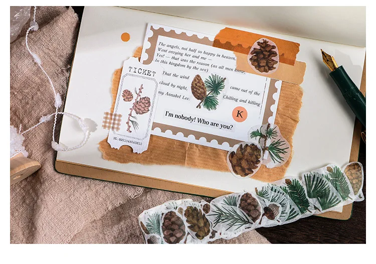 100 pcs /Roll Montain Pick Travel Butterfly Mushroom Flower DIY Decorative Masking Tape Diary Album Stickers 100 pcs /Roll Montain Pick Travel Butterfly Mushroom Flower DIY Decorative Masking Tape Diary Album Stickers