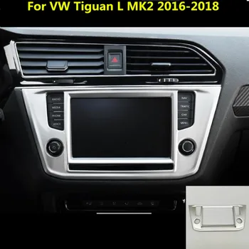 

Car Trims ABS Chrome Center Console Protection GPS Navigation Box 1pcs For VW TiguanL Tiguan L MK2 2016 2017 2018 2019 2020