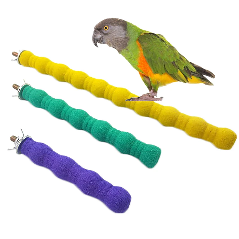 

Large Bird Toys Chew Parrot Grinding Colored Emery Stand Cage Cockatiel Parakeet