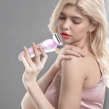 

Kemei Electric Epilator Women Painless Hair Removal Machine Rechargeable Shaver Lady for Bikini Leg Underarm Trimmer Razor 42D
