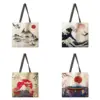 Japan Mount Fuji Ladies Casual Tote Bag Ladies Shoulder Bag Foldable Shopping Bag Outdoor Beach Tote Bag ► Photo 1/6