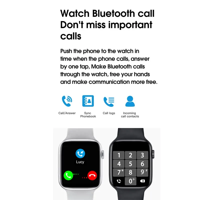 Смарт часы циферблат Bluetooth Вызов IP68 водонепроницаемый корпус температура ЭКГ