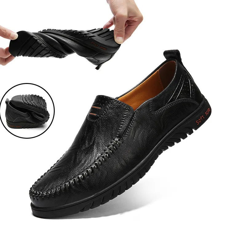 

High Quality Mens Genuine Leathers Shoes Mens Loafers Leather Casual Sneakers Mens Zapatos De Hombre Driving Moccasin Men Soft
