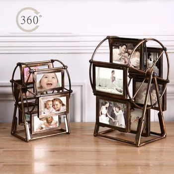 

New European Ferris Wheel Photo Frame Creative Retro Wedding Photo Frame 5 Inch Photo Frame Decoration Ornaments Photo Frame