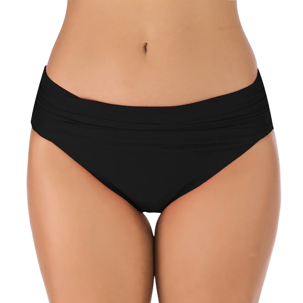 bikini Women's High Waisted Swim Bottom Ruched Bikini Swimsuit Briefs Bathing Suits Beachwear Dropshipping bikini bottoms