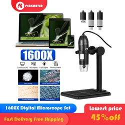 Microscope numérique caméra 1600X 8 LED 2MP USB Microscope électronique Portable pour soudage loupe LED pour la réparation des téléphones portables 