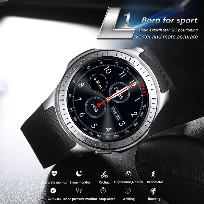 

L1 Smart Watch Bluetooth sports smartwatch heart rate monitoring SIM card call function watch for men women kids