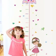 SK7043 наклейки на стену детская комната игривые украшения наклейки на стену Зонтик для девочек измерение высоты