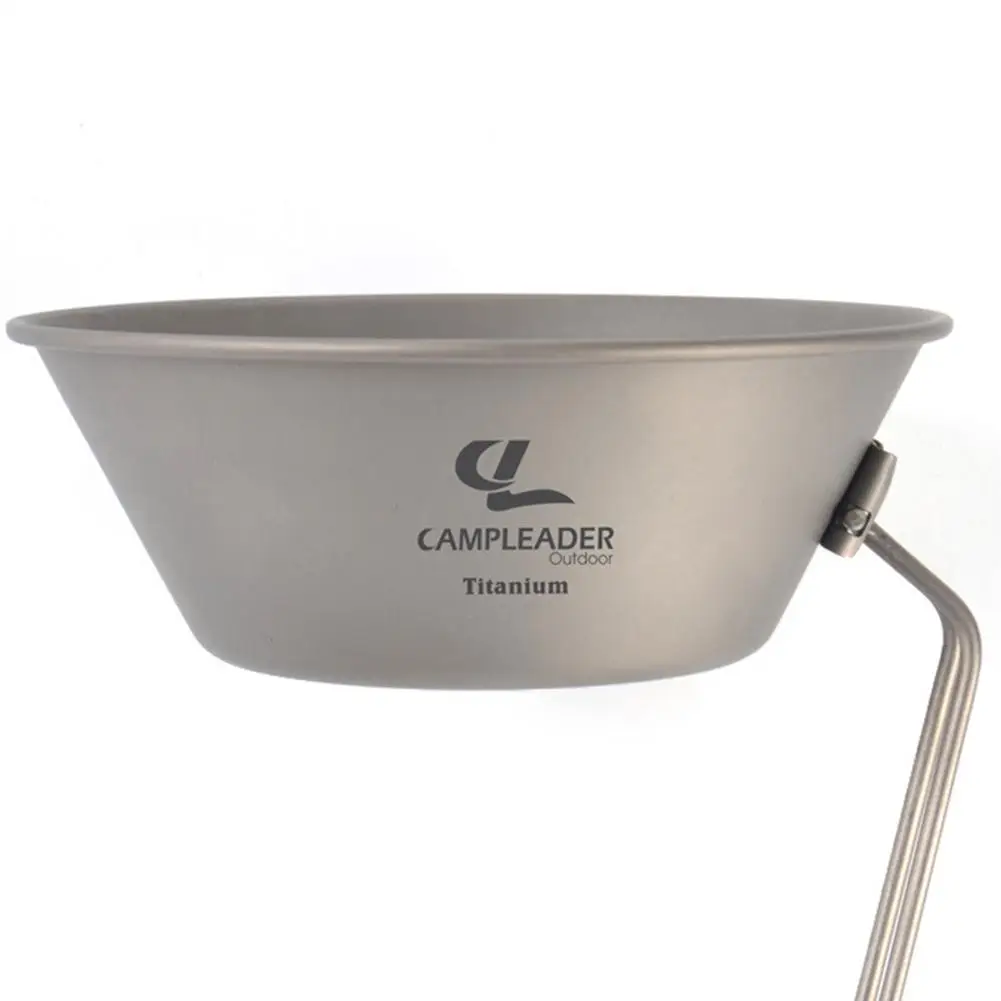 

Ultralight Titanium Bowl Outdoor Foldable Handle Camping Cookware Folding Bowls Cookware Tableware Cutlery For Travel Hiking