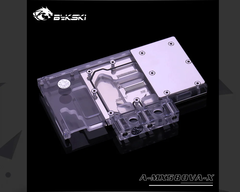 Bykski A-MX58OVA-X, полное покрытие видеокарты блок водяного охлаждения, для Maxsun RX580