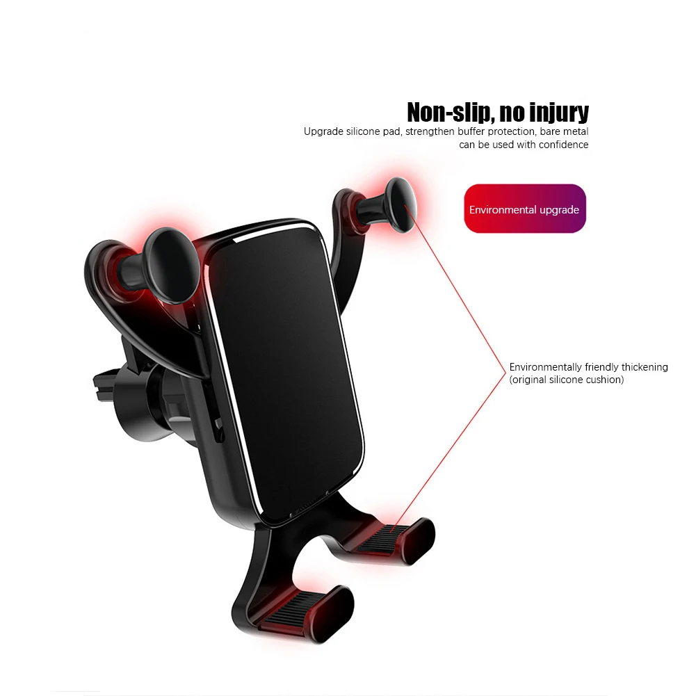 Phone Holder Horizontal And Vertical Screen Car Phone Holder Automatic Clamping Car Outlet Gravity Bracket Works 4