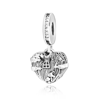 

2019 Autumn New 925 Sterling Silver Beads Home Sweet Heart Dangle Charms fit Original pandora Bracelets Women DIY Jewelry