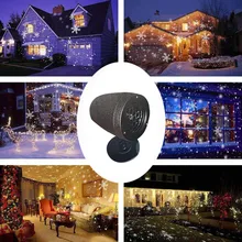 1х светильник для газона на Рождество, лазерный проектор, светильник для снега, открытый сад, газон, сценический пейзаж, лампа для Хэллоуина, праздников, водонепроницаемый