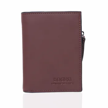 

New Arrive Leather Wallet Men Zipper & Hasp Short Wallets Solid Color High Quality Male Money Purse Card Holders Mobile Bag