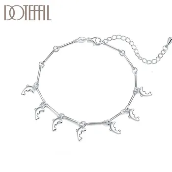 

DOTEFFIL 925 Sterling Silver Dolphin Pendant Bracelet For Women Wedding Engagement Party Fashion Jewelry
