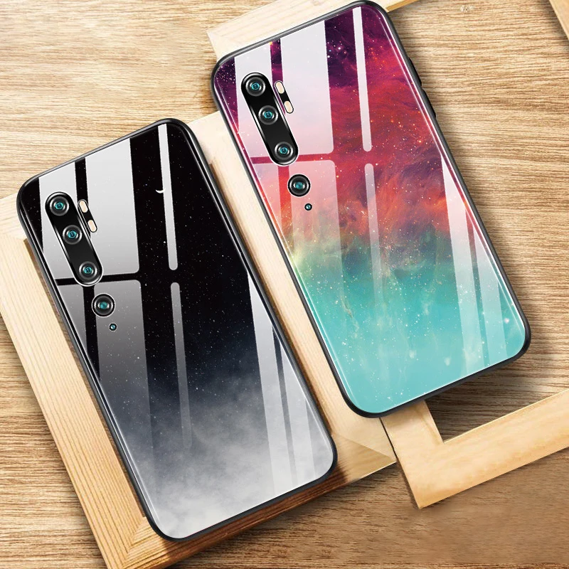 Чехол с градиентным закаленным стеклом для xiaomi mi 9 t 9se a3 xiomi a2 lite чехол xaomi redmi note 7 8