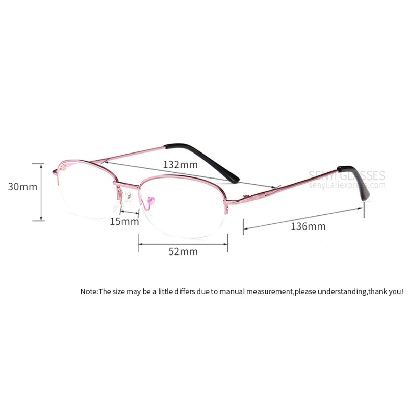 Модные розовые очки для чтения, женские роскошные Брендовые очки для пресбиопии, полуоправы, дизайнерские очки Gafas+ 1,0~ 4,0 диоптрий