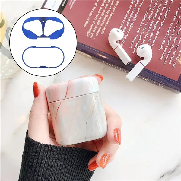 case dust guard Мраморный чехол Защита от пыли для Honor Fly pods Pro Чехол Жесткий беспроводной чехол для наушников huawei FreeBuds 2 Pro Honor Flypods чехол - Цвет: case dust guard