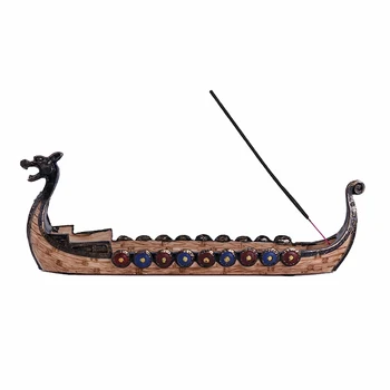 

Incense Burner Dragon Boat Incense Stick Holder Hand Carved Craft Censer Interior Decoration Living Room Decoration