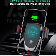 Автомобильный гравитационный держатель для телефона, беспроводное зарядное устройство для iphone 8 Plus XR XS Max X Qi, Быстрое беспроводное автомобильное зарядное устройство для samsung Galaxy S10 Plus