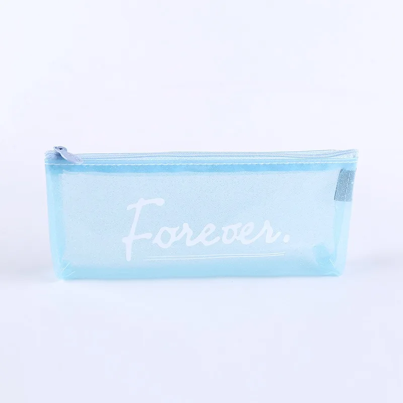 1pcs Transparent Pencil Cases for Girls Cute PVC Pen Bag School Supplies Stationery Pouch Kawaii Pencil Box Escolar