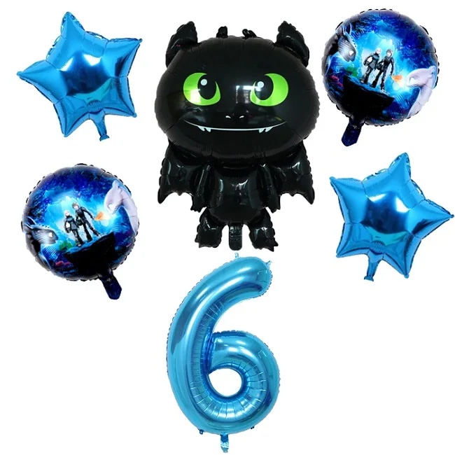 1 large 85x58cm shaped aluminum foil balloon training dragon master birthday boy girl super party decoration - Цвет: as picture   4pcs
