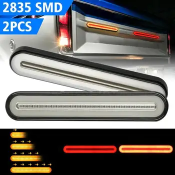 

1 Pair 2835 SMD Led Super Bright Signal Light Universal Car Truck Brake Flowing Turn Signal Stop Taillamp Car Lights Accessories