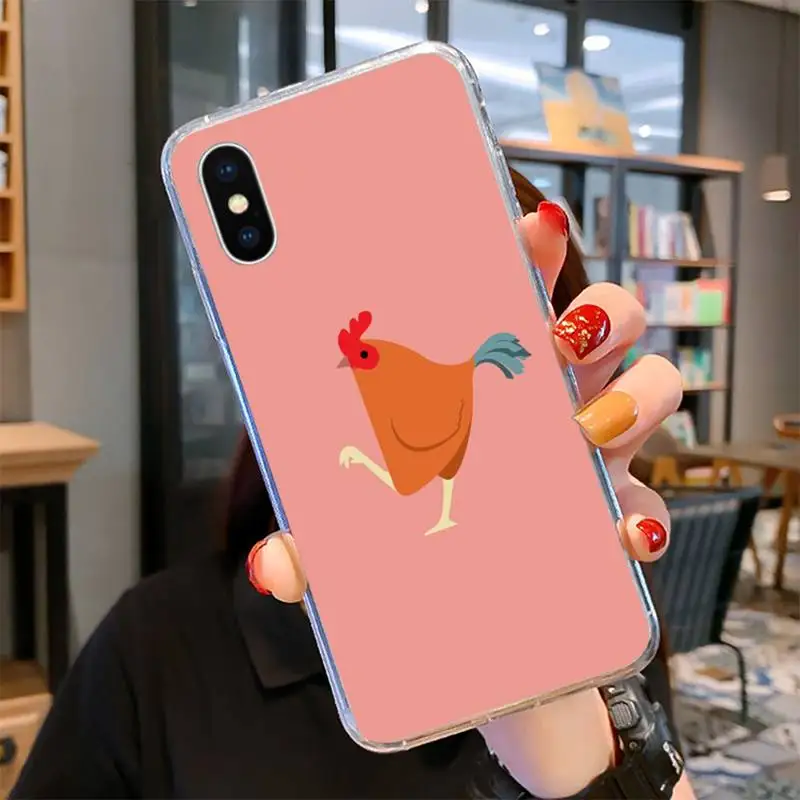 Motirunner курица сырые яйца ТПУ Черный чехол Корпус для IPhone 11 Pro XS MAX 8 7 6 6S Plus X 5 5S SE XR