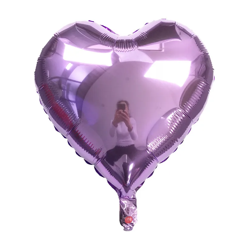 Light Purple 33 цвета в форме сердца, звезды, фольга, Гелиевый шар, розовое золото, макарон, воздушные шары для дня рождения, вечеринки, свадьбы, Декор, детская игрушка для душа - Цвет: Light Purple