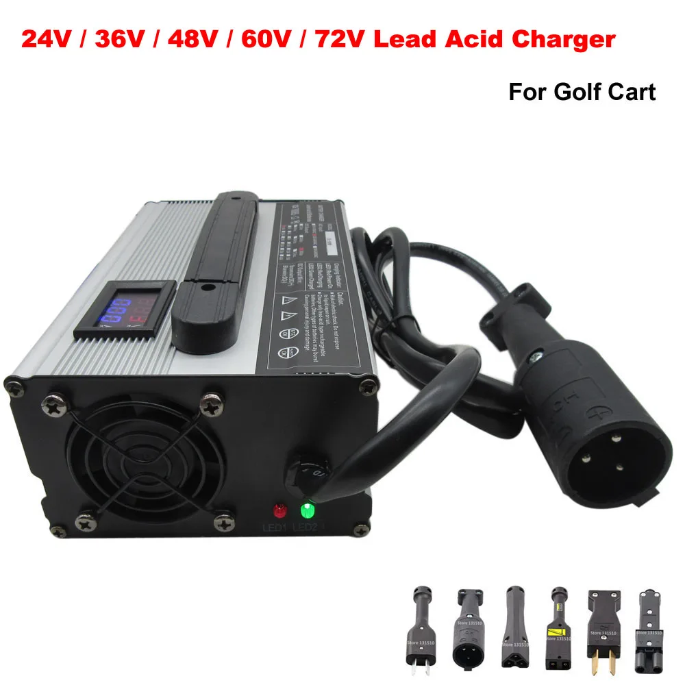24V 36V 18A 48V 15A Lead Acid Golf Cart Buggy Battery Charger 900W 36 Volt 60V Club Car Forklift EZGO TXT RXV Ebike RV | Электроника