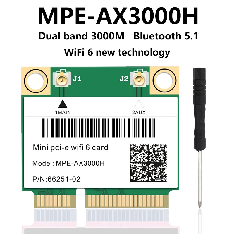 WiFi 6 dual band 3000mbps Bluetooth 5.1 MPE-ax3000H mini PCI-E card 802.11ax/ac 7260AC 7265AC wireless network adapter | Компьютеры и