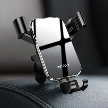

Aluminium Alloy Car Phone Holder 360 Degree Mobile Phone Holder In Car Air Vent Mount Clip Stand For Smart Phone Gravity Bracket