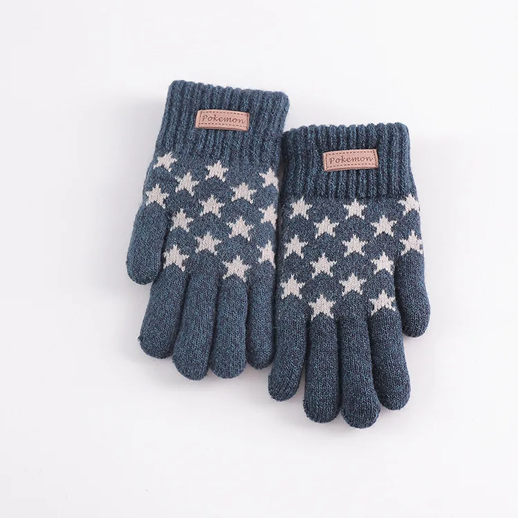 Для детей от 4 до 6 лет, зимние теплые толстые мягкие вязаные перчатки для мальчиков, модные детские перчатки высокого качества