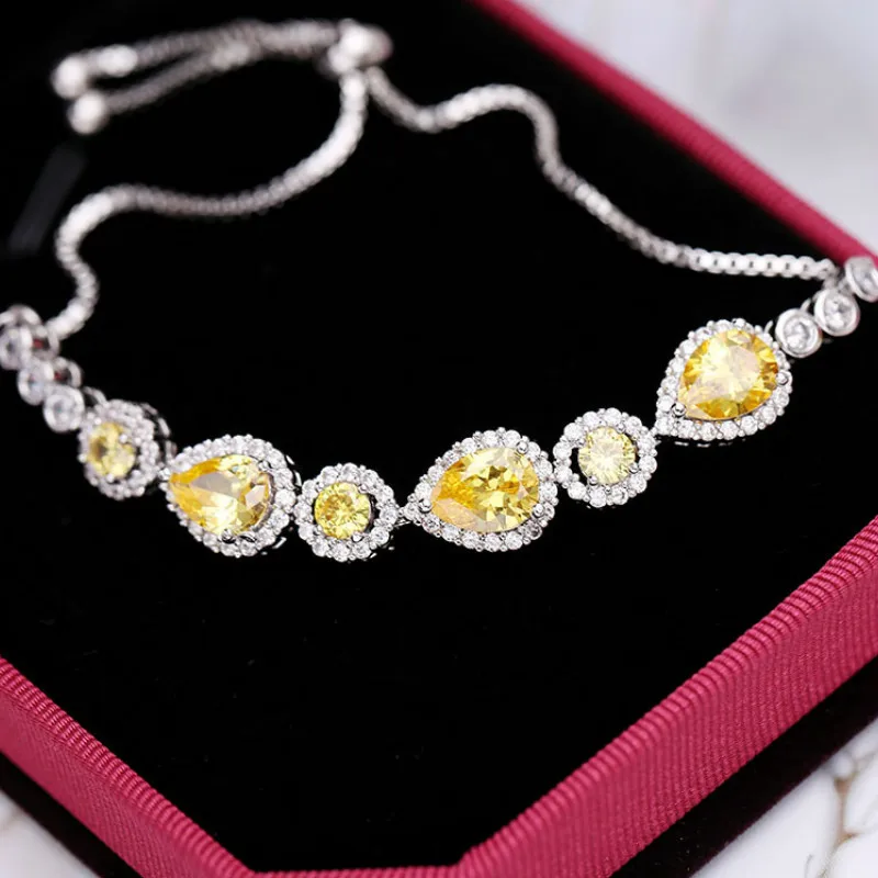 Роскошный элегантный браслет на цепочке, регулируемый браслет и браслет, фирменный дизайн, подвеска, браслеты, женский подарок, вечерние, свадебные