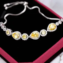 Роскошный элегантный браслет на цепочке, регулируемый браслет и браслет, фирменный дизайн, подвеска, браслеты, женский подарок, вечерние, свадебные