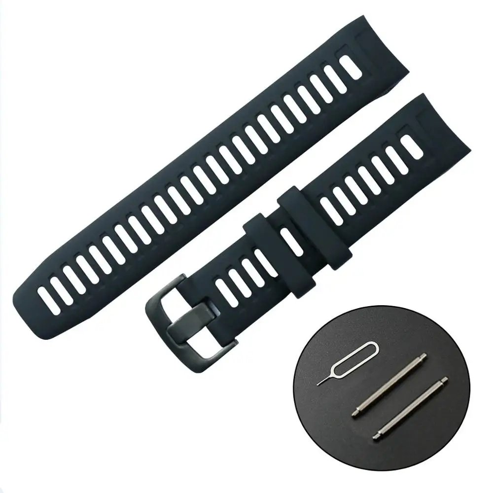 black Ремешок Instinct, мягкий силиконовый ремешок для часов подходит для Garmin INSTINCT Sports gps Smart Watch Tools - Цвет ремешка: black